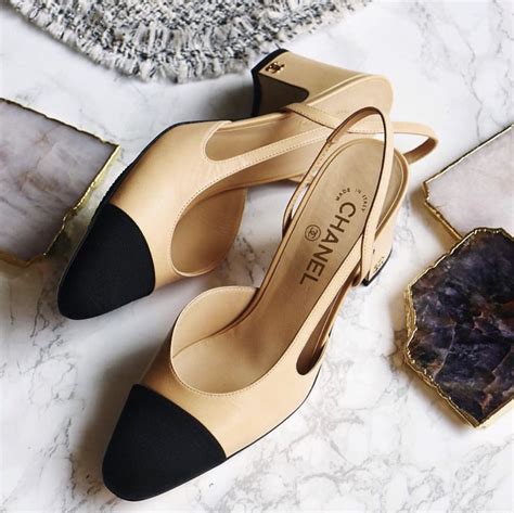 chanel like shoes|chanel style slingback shoes.